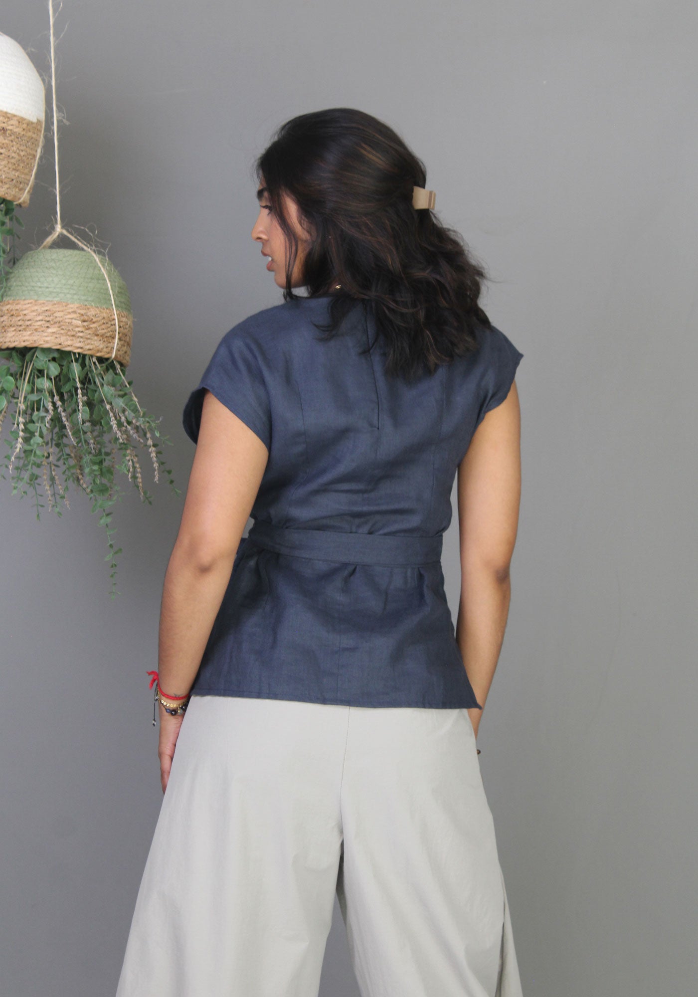 Tie Top - Navy