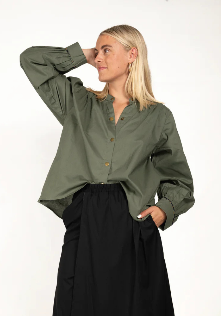 Olive Green Blouse