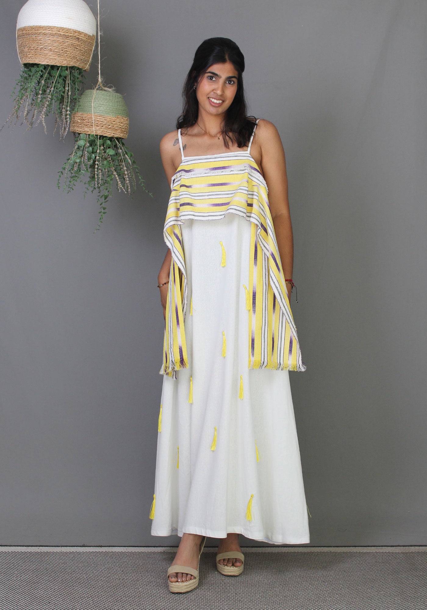 DanFini Dress - White (tassels)
