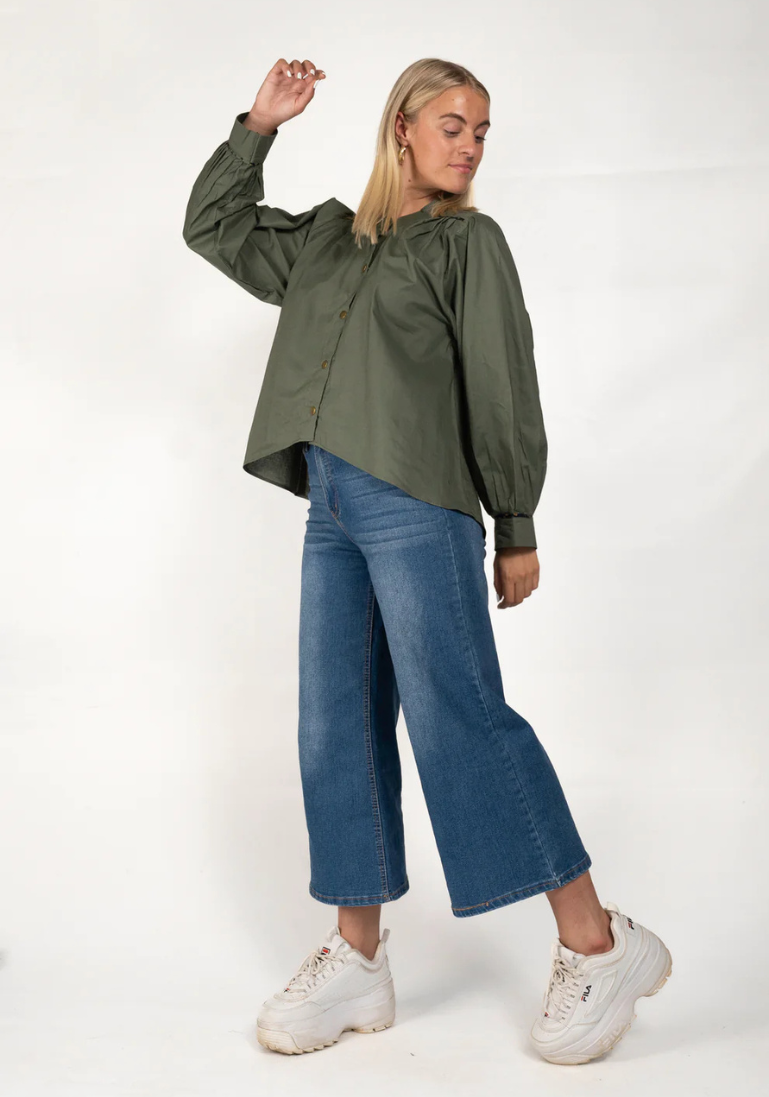 Olive Green Blouse