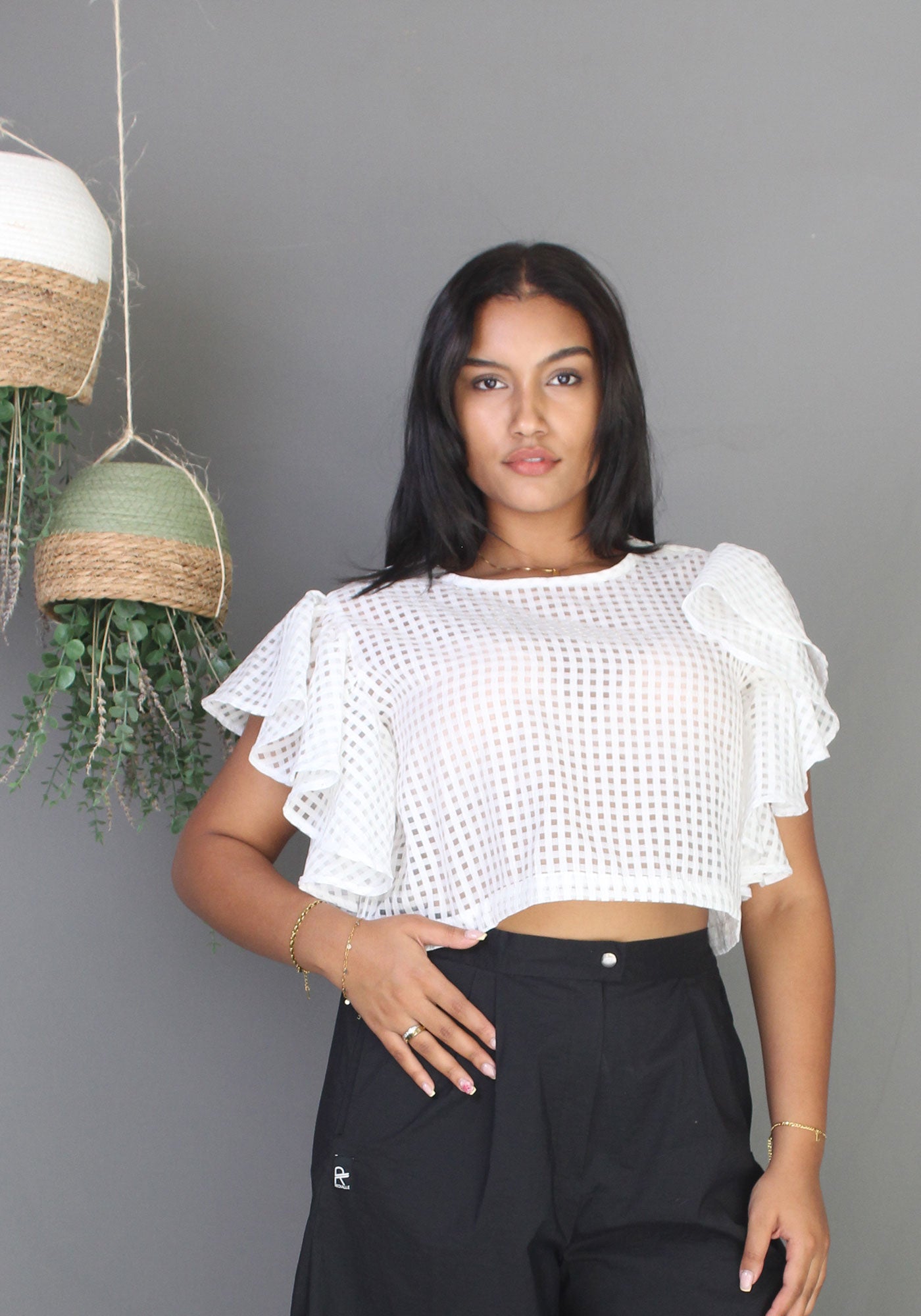 Sheer Top - White