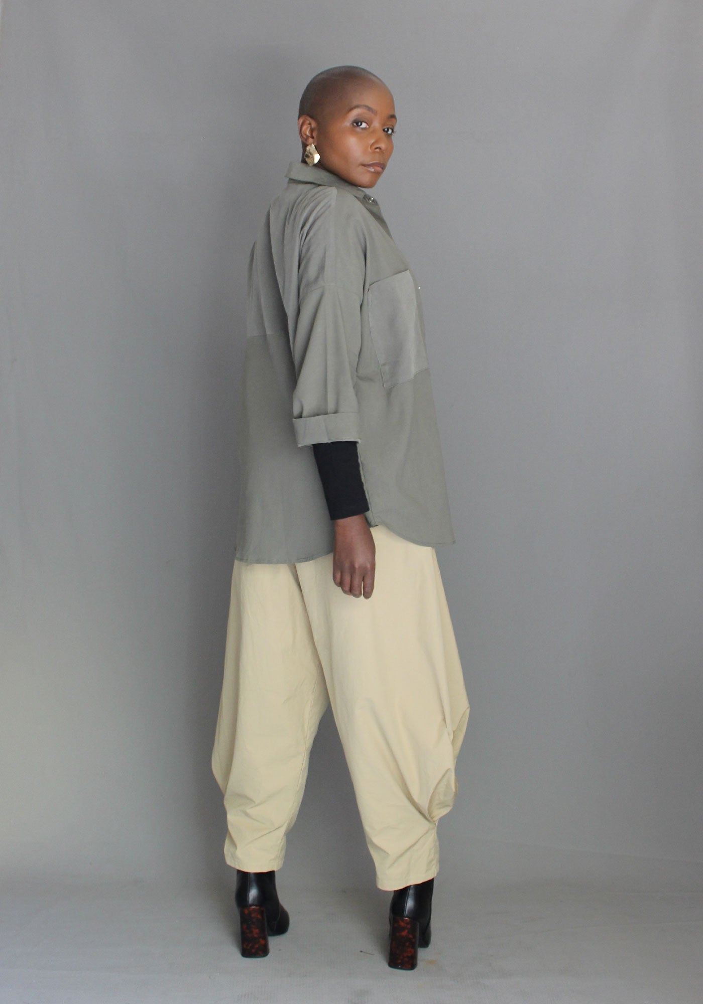 Shirt Blouse - Olive Green