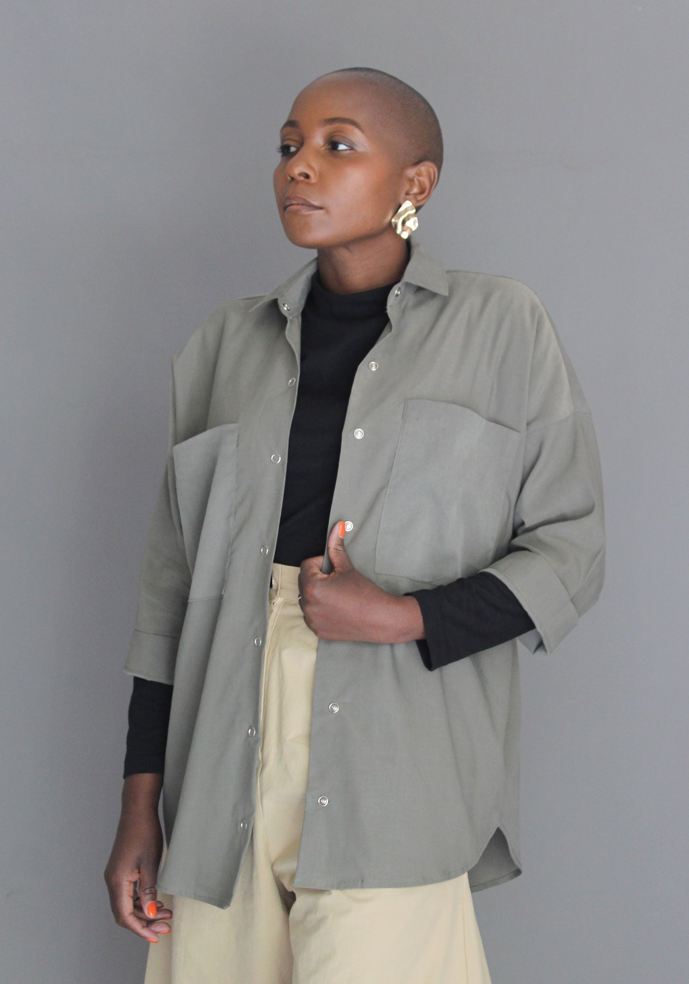 Shirt Blouse - Olive Green