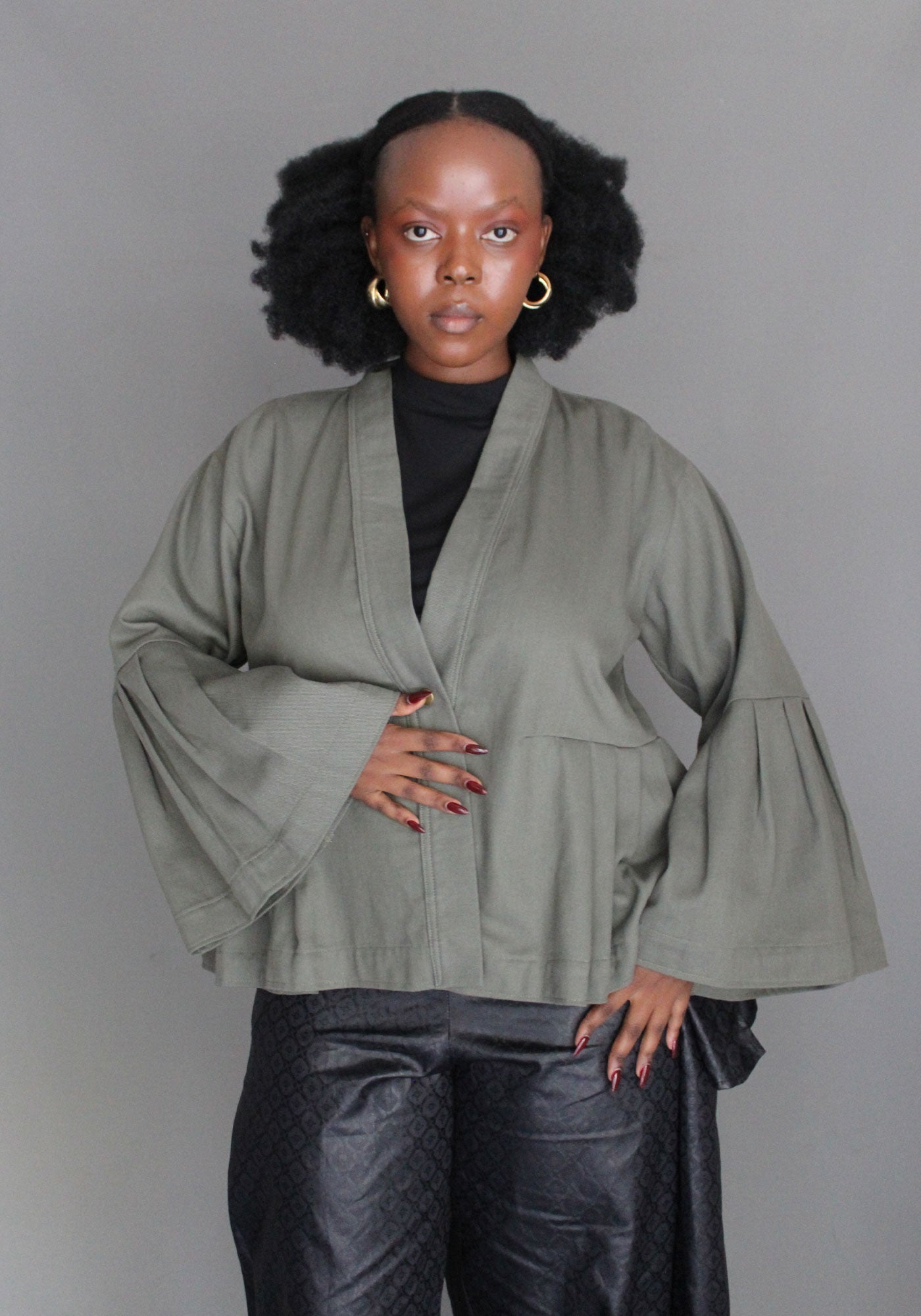Kimono Jacket - Khaki Green