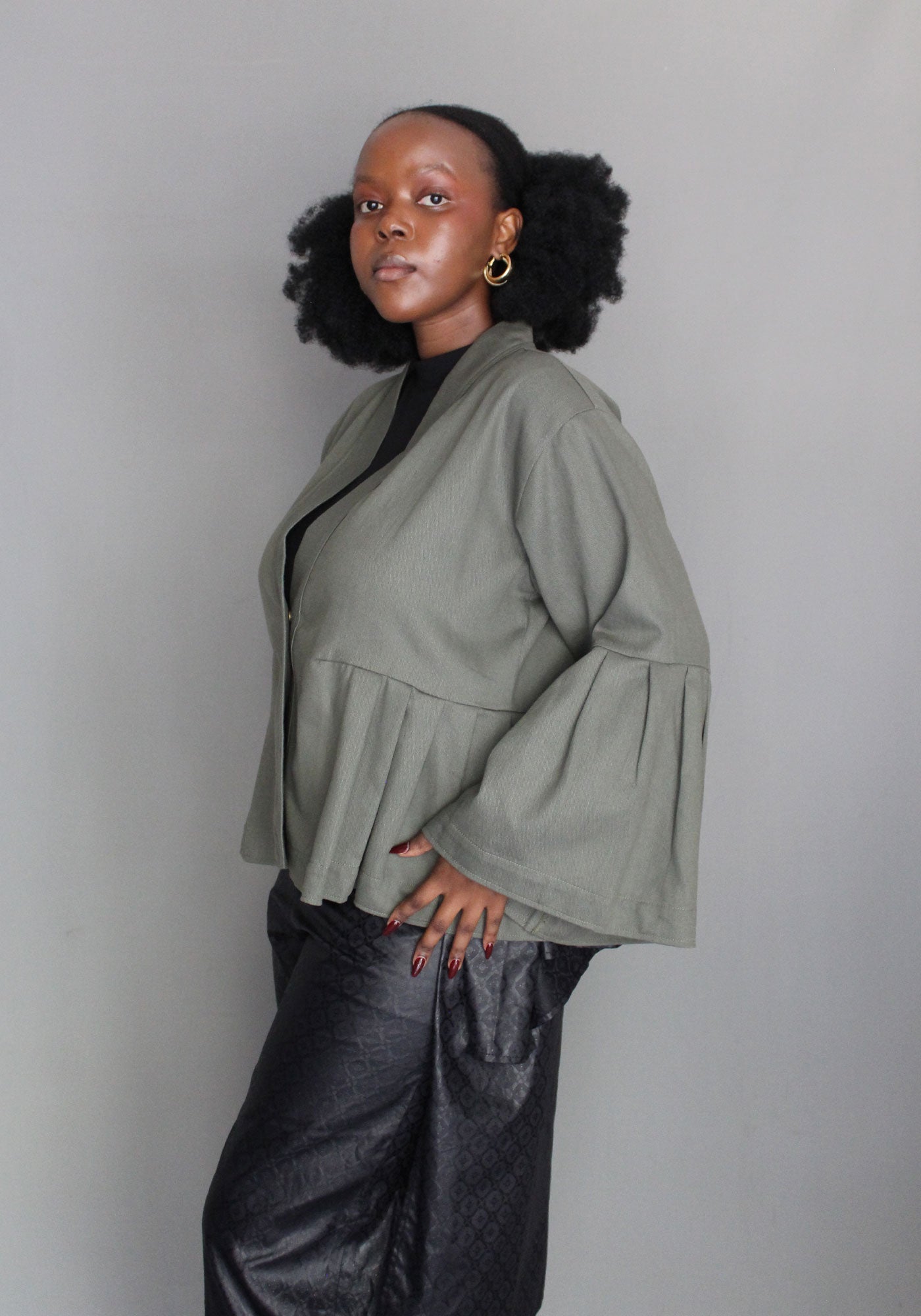 Kimono Jacket - Khaki Green