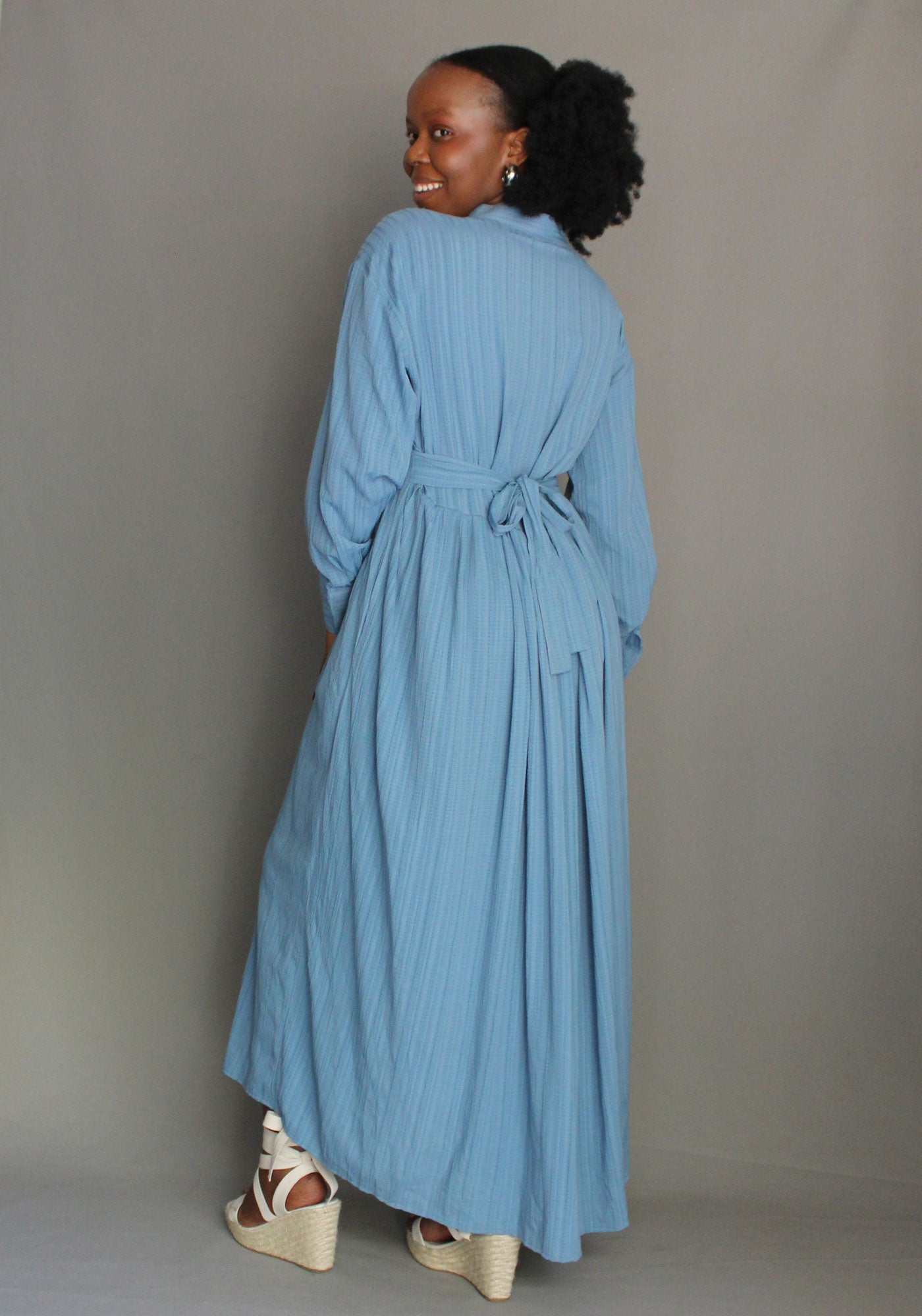 Anta Shirt Dress - Blue