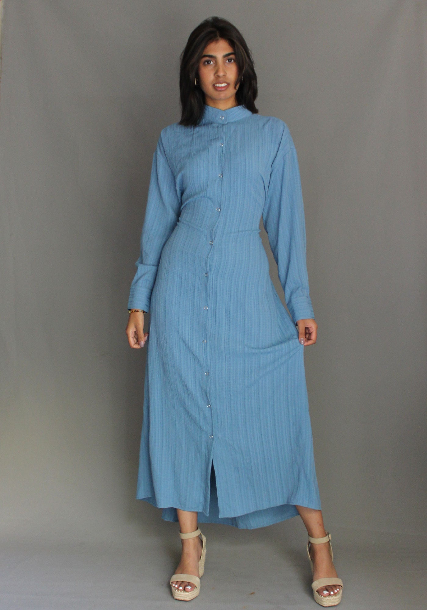 Anta Shirt Dress - Blue