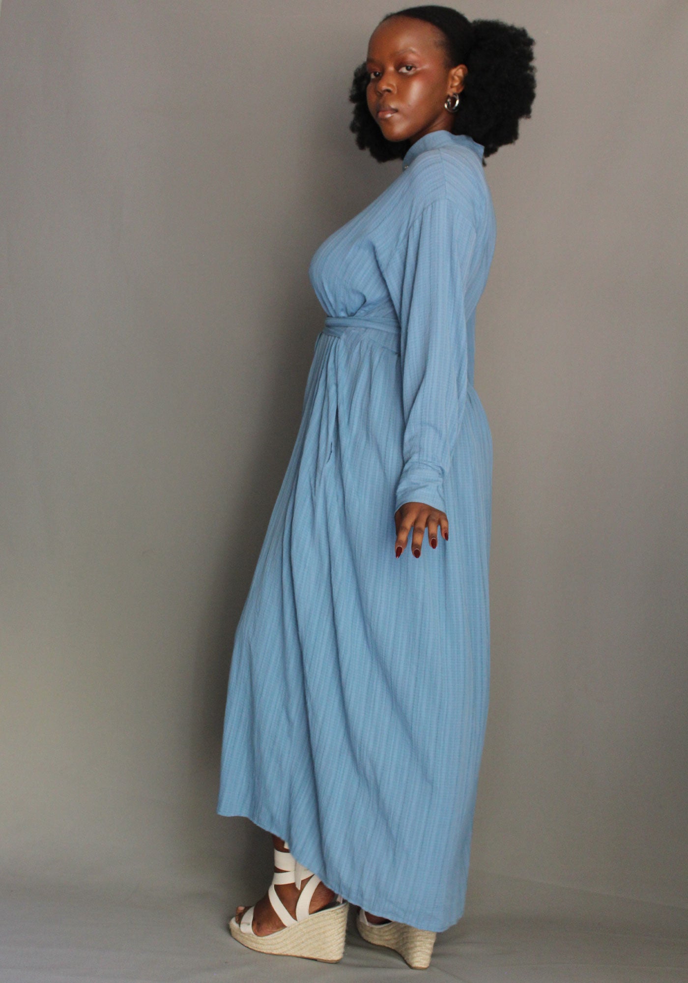 Anta Shirt Dress - Blue