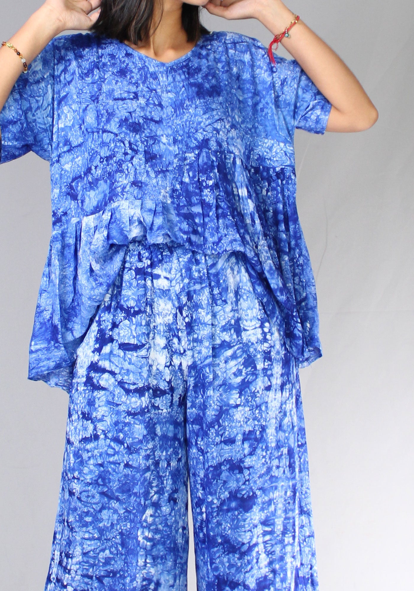 Tie Dye Pants - Royal Blue