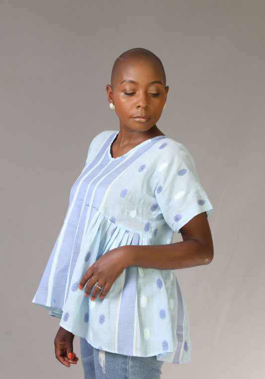 Voile Top - Sky Blue