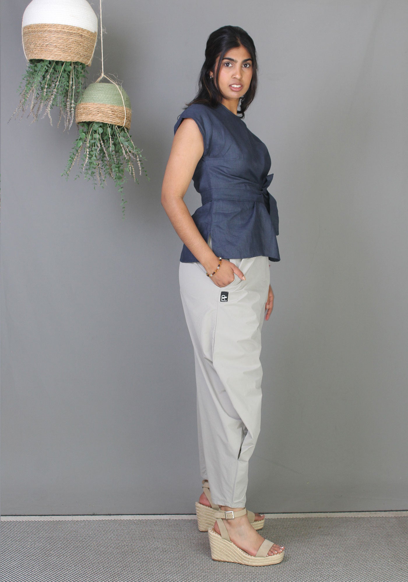 Tie Top - Navy