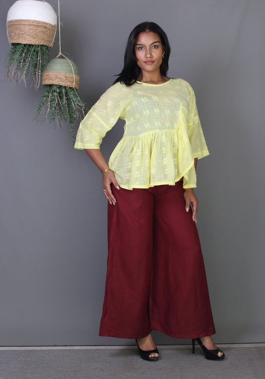 Ruffle Top - Yellow