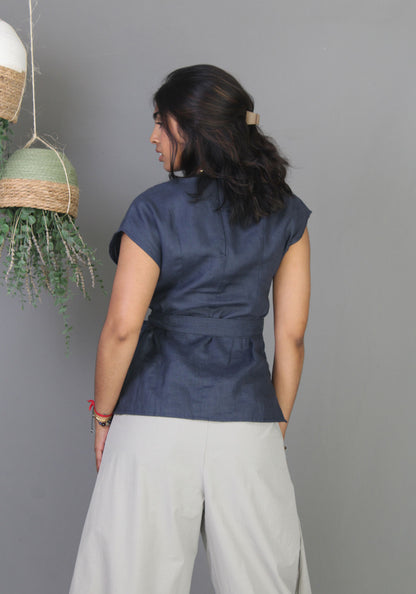 Tie Top - Navy