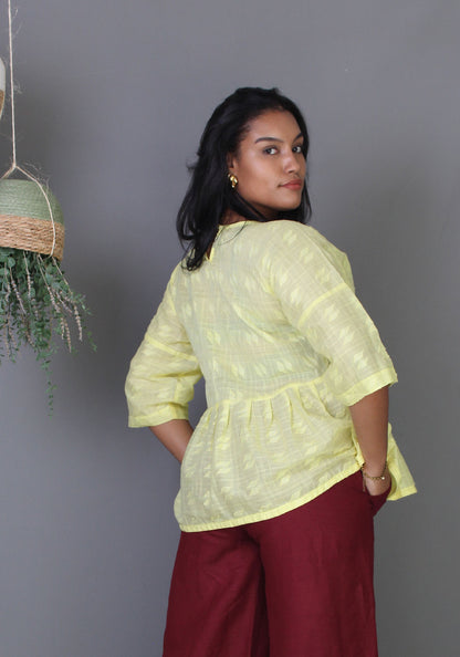 Ruffle Top - Yellow
