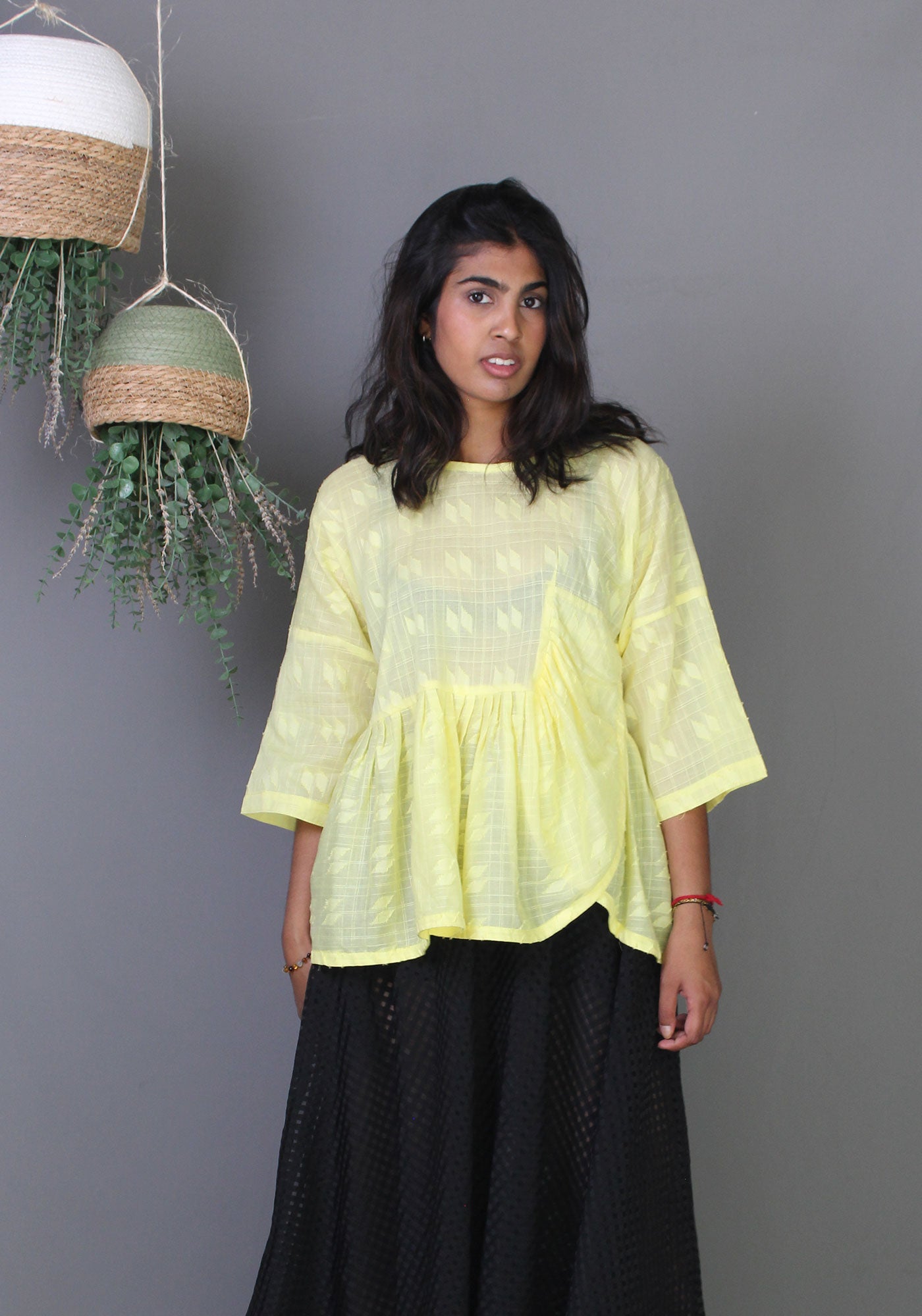 Ruffle Top - Yellow