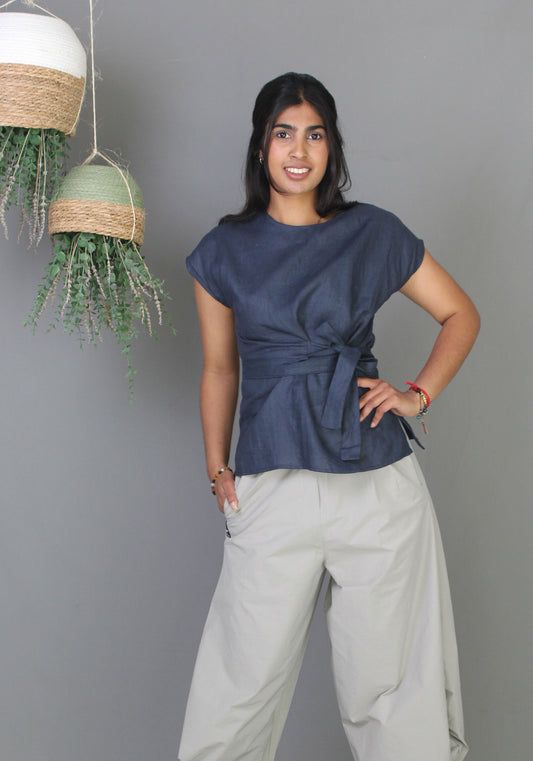 Tie Top - Navy