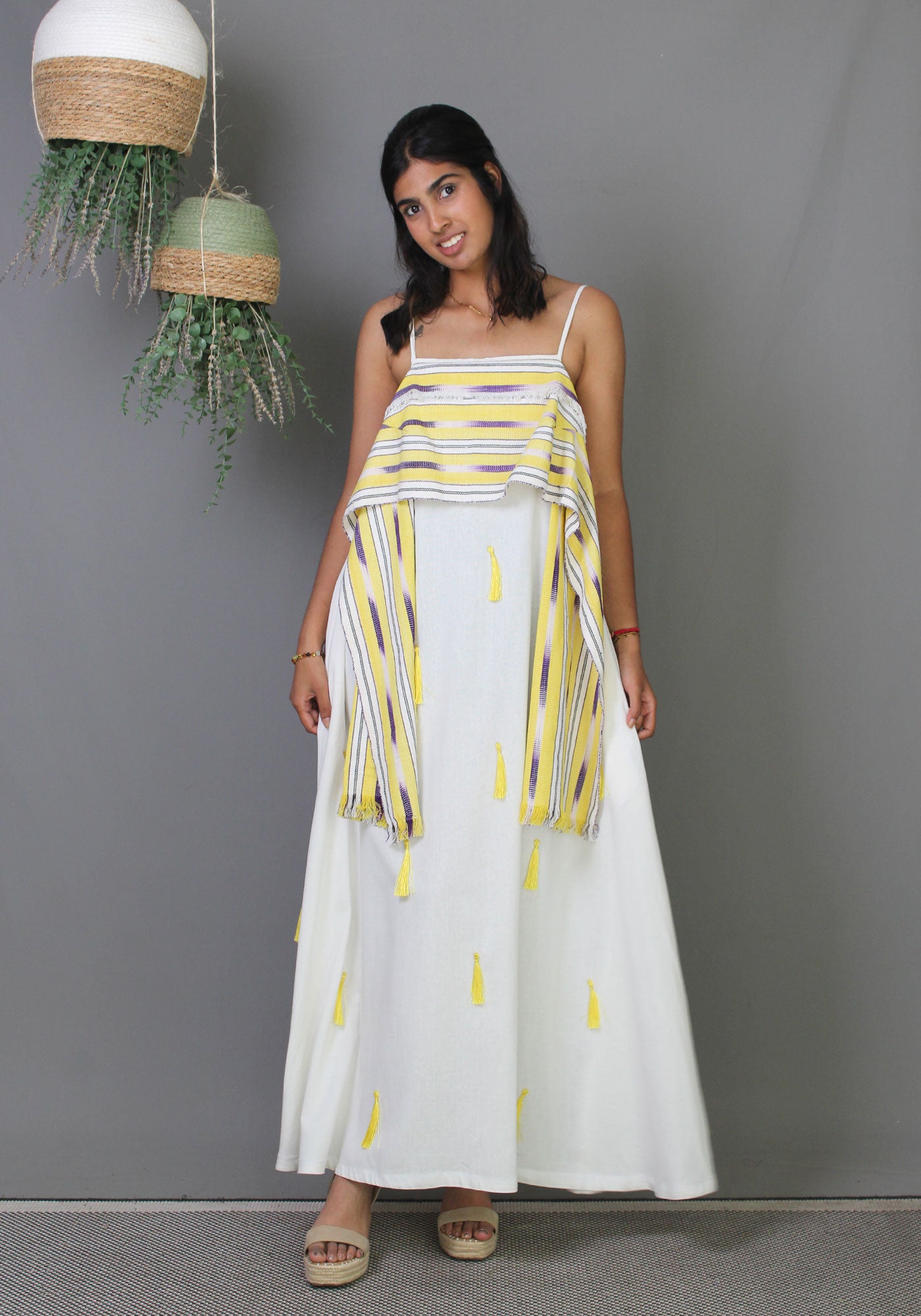 DanFini Dress - White (tassels)