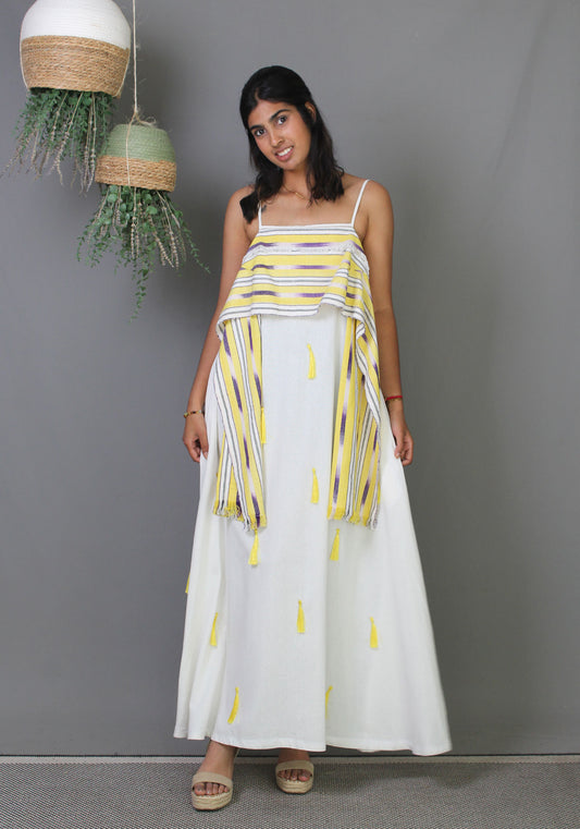 DanFini Dress - White (tassels)