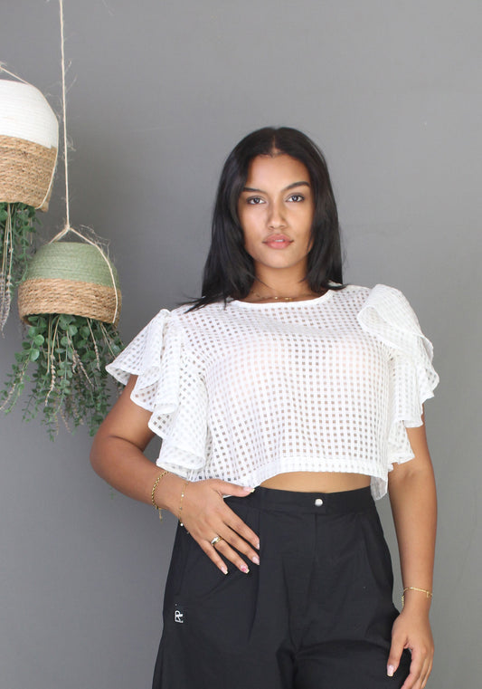 Sheer Top - White
