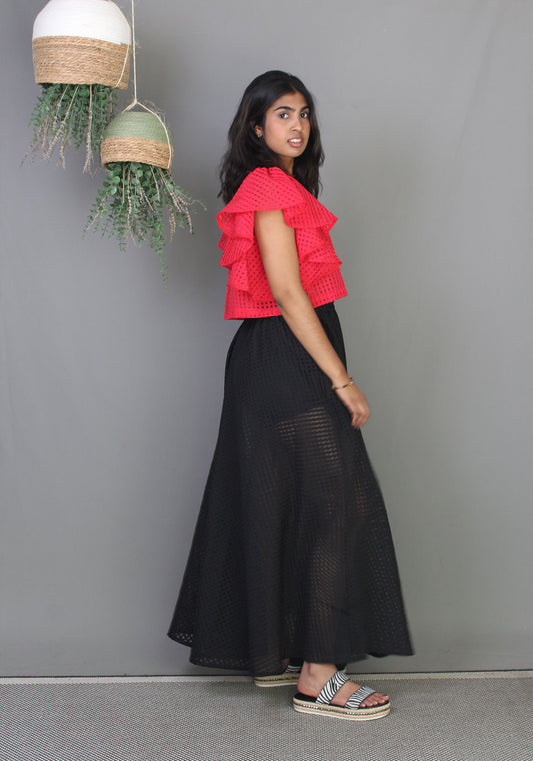 Sheer Top - Red