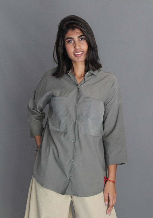 Shirt Blouse - Olive Green