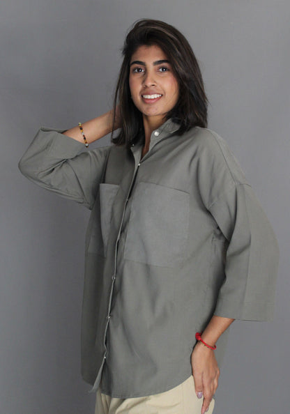 Shirt Blouse - Olive Green