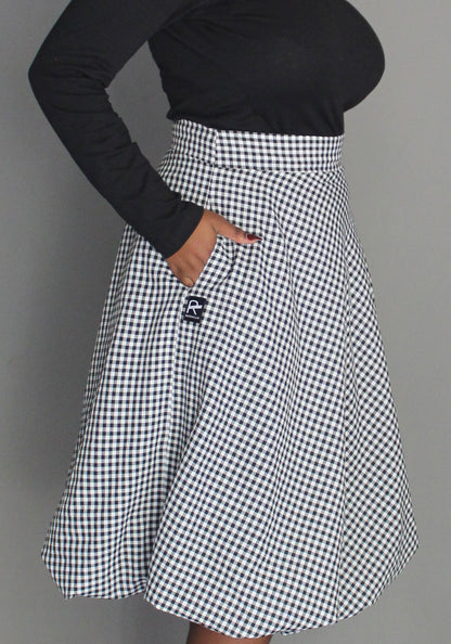 Bubble Skirt - Black & White