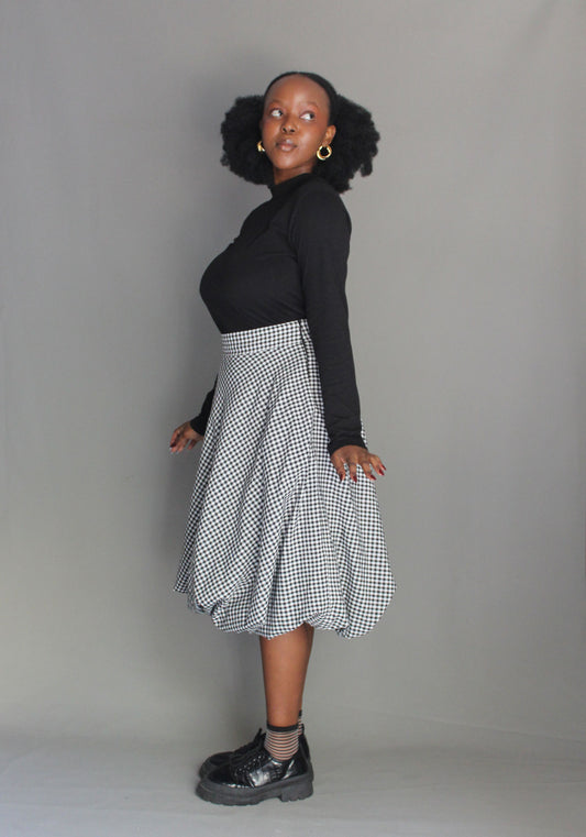 Bubble Skirt - Black & White