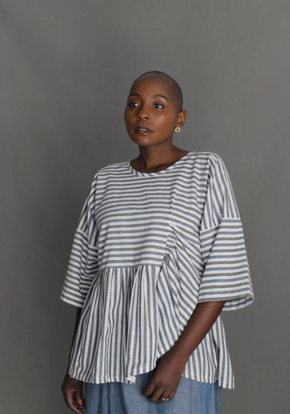 Ruffle Top - Striped
