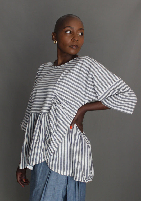 Ruffle Top - Striped
