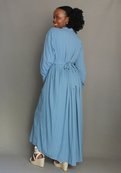 Anta Shirt Dress - Blue