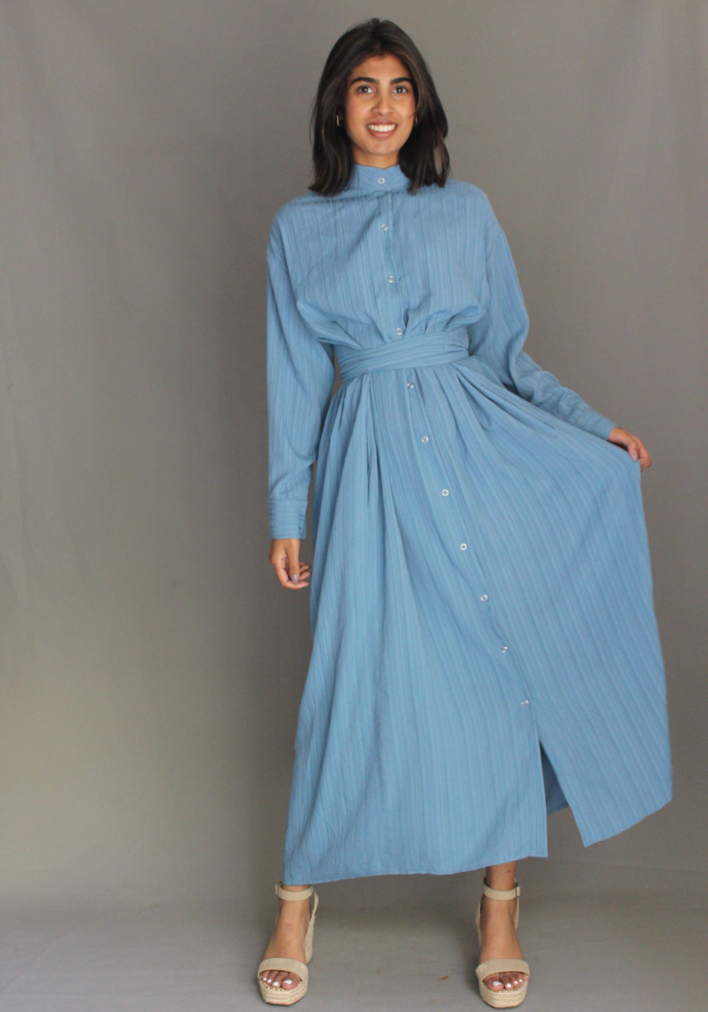 Anta Shirt Dress - Blue