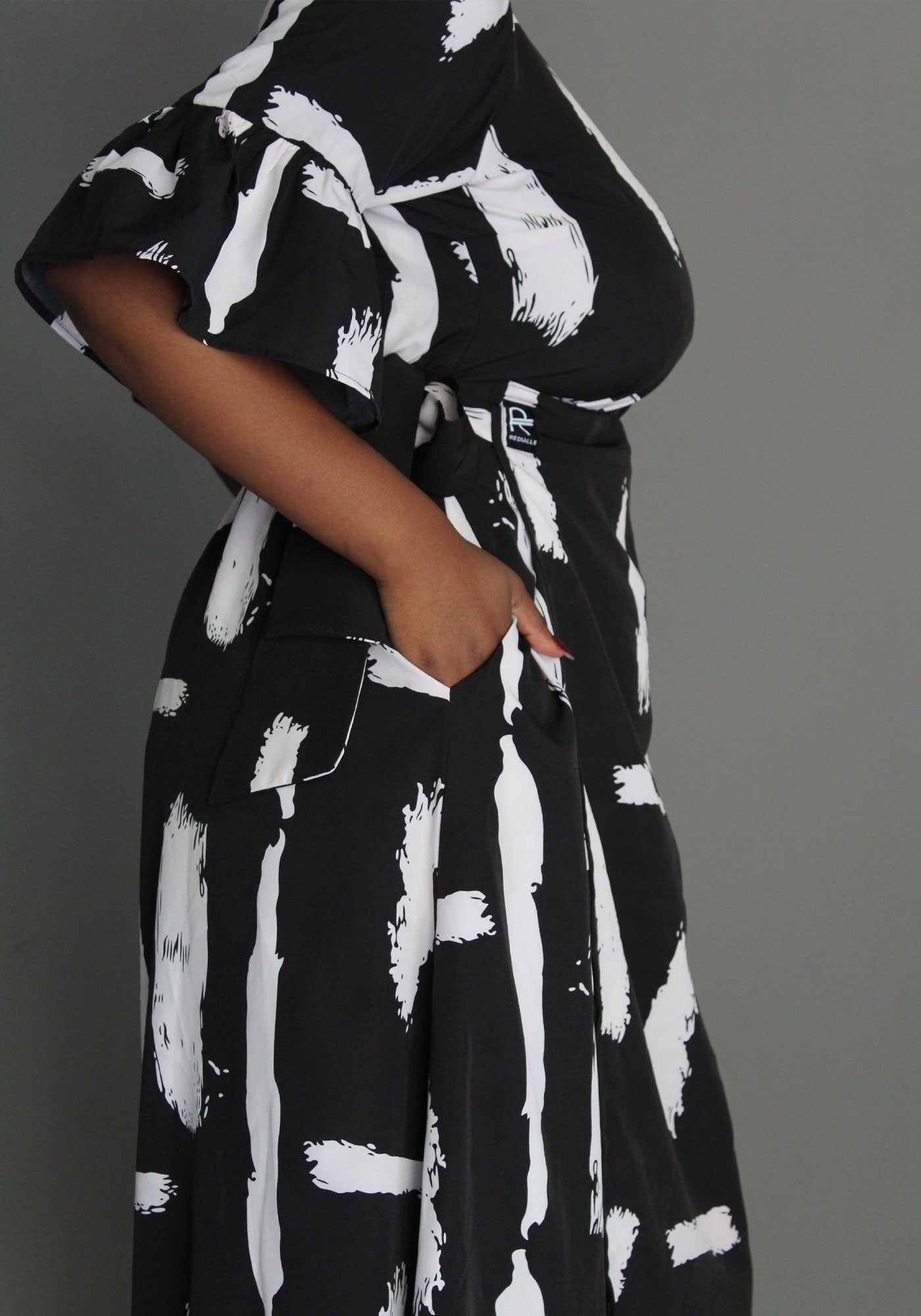 Tie Dress - Black & White