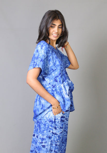 Tie Dye Top - Royal Blue