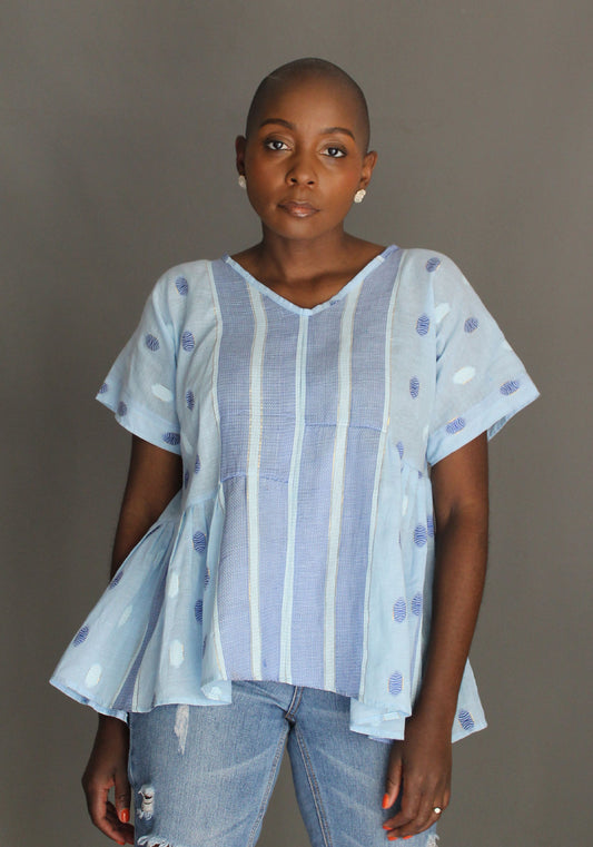 Voile Top - Sky Blue