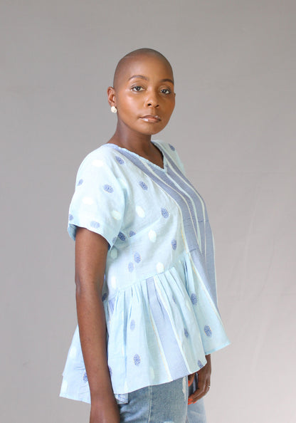 Voile Top - Sky Blue